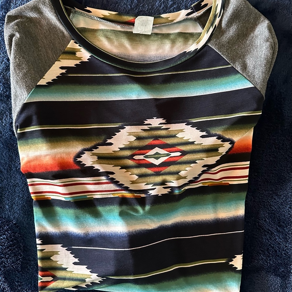 Southwestern Multicolor Patterned Women's Top